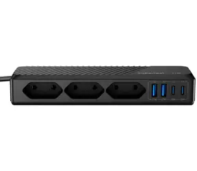 Cubenest PowerStrip PSE347001 / Stacja ładująca / GaN / 70W / 3x gniazdo + 4X USB / 1,5 m