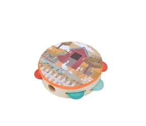 2KIDS TOYS Tamburyn Farma / Instrument muzyczny dla dzieci / drewno, metal / od 1 roku