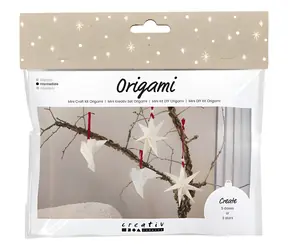CREATIV COMPANY Zestaw kreatywny Gołąbki i gwiazdki origami / dekoracja świąteczna / kalka techniczna