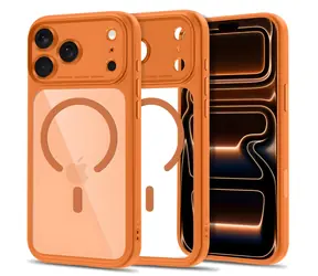 Tech-Protect MagPeak transparentny pomarańczowy / Etui / Apple iPhone 18 Pro, 17 Pro / MagSafe