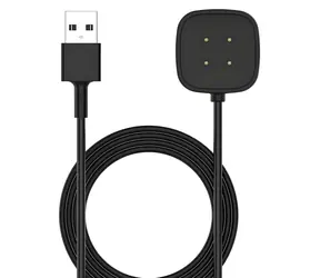 Kabel ładujący USB X-SITE do FitBit Sense i Versa / Kabel ładujący / Czarny / Długość 1 m