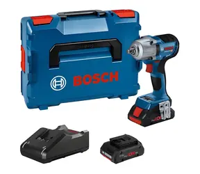 Klucz udarowy BOSCH GDS 18V-450 HC Professional / Akumulatorowy / 18 V / 450 Nm / 2 x 4,0 Ah / Bluetooth / L-BOXX