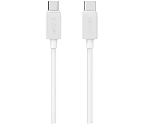 USAMS KY Series US-SJ696 biały / Kabel do ładowania i transmisji danych / USB-C - USB-C / 60 W / 2 m / 480 Mb/s