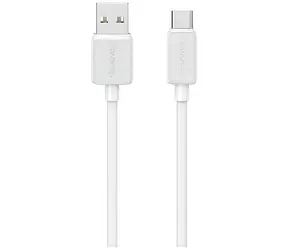 USAMS US-SJ693 KY Series biały / Kabel do transmisji danych / USB-A - USB-C / 3A / 2 m / 480 Mb/s