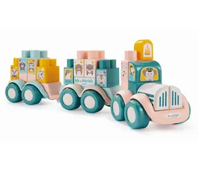 ECOIFFIER Abrick Train / lokomotywa + 2 wagony / 30 klocków / od 1 roku