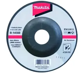 Makita Tarcza szlifierska do aluminium / 115x22,2 mm / szerokość 6 mm / cięcie na sucho