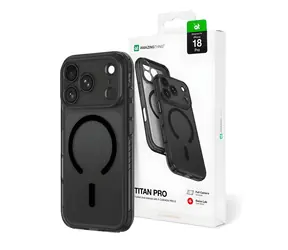 Obiektyw AmazingThing Titan Pro czarny / Etui / Apple iPhone 18 Pro / MagSafe / ochrona obiektywu