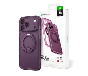 Obiektyw AmazingThing Titan Pro Spin fioletowy / Etui ochronne / do Apple iPhone 18 Pro / MagSafe / ochrona obiektywu