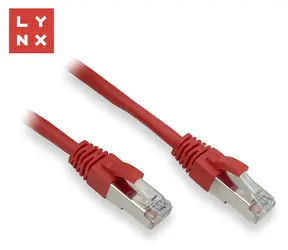 Kabel krosowy Lynx FTP Cat5e czerwony / Kabel krosowy / RJ45-RJ45 / 2 m