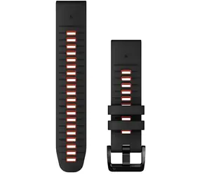 Garmin QuickFit 22 czarno-czerwony / Pasek / Silikon / 22 mm