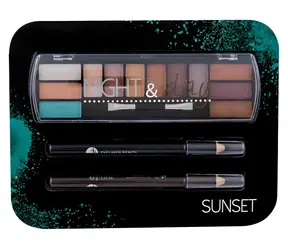 Cień do powiek 2K Night & Day 8,16 g Sunset ~ paleta cieni do powiek 8,16 g + 2 kredki do oczu 0,6 g
