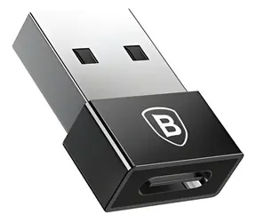 Baseus Exquisite czarny / Adapter / USB-A do USB-C / 2,4 A