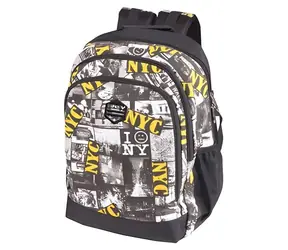 Plecak szkolny Easy NYC czarno-żółty / 20 l