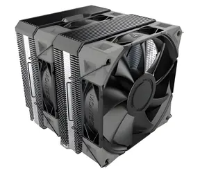 Montech NX600 czarny / chłodzenie procesora / Dual Tower / 2× 120 mm / 800-2000 obr./min / 6 rurek cieplnych / PWM / do AMD i Intel