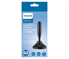 Philips SDV5300/12 czarny / Antena cyfrowa / Filtr 4G / VHF/UHF / do wewnątrz/na zewnątrz