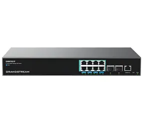 Grandstream GWN7821P / Przełącznik / Zarządzalny L3 / 8x 2.5GbE RJ45 / 2x 10G SFP+ / PoE 240 W