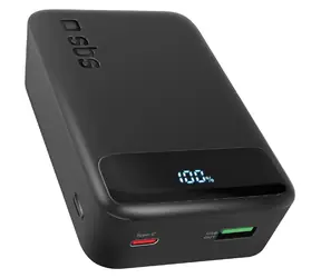 SBS PowerBank Compact 20 000 mAh czarny / Power Delivery 20 W / USB-C / USB-A