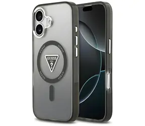 Logo Guess IML Gradient Triangle w kolorze czarnym / Tylna obudowa / MagSafe / iPhone 17
