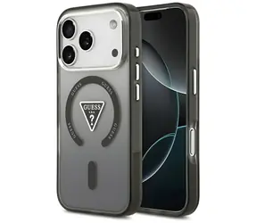 Logo Guess IML Gradient Triangle w kolorze czarnym / Tylna obudowa / MagSafe / iPhone 17 Pro