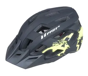 Kask Pro-T PLUS Soria czarno-żółty fluo / Kask rowerowy / In-mold / Rozmiar L 58-61 cm
