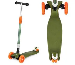 Spokey Składany rower trójkołowy PLIER PRO khaki / Podświetlane koła