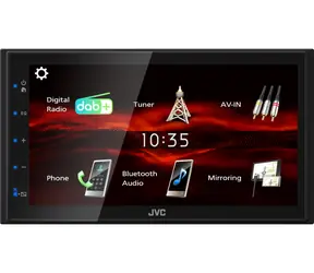 JVC KW-M180DBT czarny / Radio samochodowe / Bez napędu / Ekran dotykowy 6,8" / Bluetooth 5.0 / 180 W