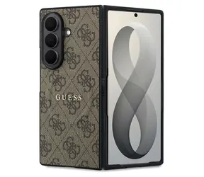 Guess PU Leather 4G Magnetyczny brązowy / Tylna obudowa / Samsung Galaxy Z Fold 8 Ultra