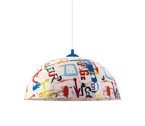 GRAFFITI prezent wielokolorowy / Lampa wisząca / E27 / maks. 60W / bez żarówki / 41cm / IP20