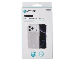 eSTUFF INFINITE OSLO przezroczysty / Etui ochronne / Apple iPhone 18 Pro/17 Pro / MagSafe / GRS materiał z recyklingu