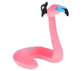 Spokey SERPENTE flamingo / Poduszka podróżna dla dzieci / Z uchwytem na telefon