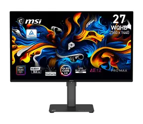 26,5" MSI PRO MAX 271QPX14G czarny / Monitor / QD-OLED / QHD / 144 Hz / 0,03 ms / HDMI+DP+USB-C / VESA