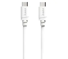 HAMA USB-C biały / Kabel do ładowania i transmisji danych / USB-C / 60 W / 2 m