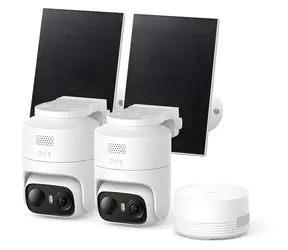 Anker Eufy C37 biały / Zewnętrzna kamera IP z ładowaniem solarnym / 2x kamera + jednostka HomeBase Mini / 2K