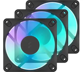 Fractal Design Dynamic 3 12 RGB czarny 3-pak / wentylator uniwersalny / 120 mm / 350-2200 obr./min / 31,9 dB / ARGB