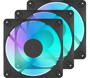 Fractal Design Dynamic 3 14 RGB czarny 3-pak / Wentylator / 140 mm / PWM / 350-1800 obr./min / 30,8 dB / RGB