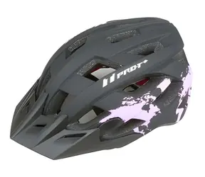 Kask rowerowy Pro-T PLUS Soria czarno-różowy / In-mold / Rozmiar M 55-58 cm