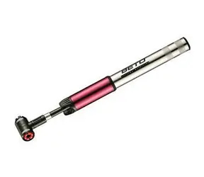 Pompka rowerowa Pro-T PLUS dural 003 srebrno-czerwona / z wężykiem