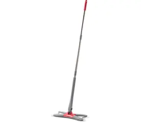 Mop LAMART LT8065 Twist X Clean czerwony / Mop płaski / Mikrofibra / Wyżymanie bez użycia rąk / Kij 140 cm