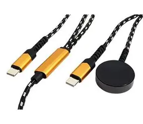 Roline USB-C - kabel ładujący USB-C z podkładką do zegarka Samsung / Zestaw ładujący / 60 W / 15 W / 1,2 m