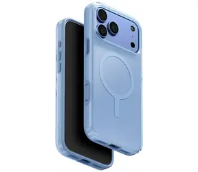 UNIQ Clario MagClick niebieski do iPhone'a 18 Pro Max i 17 Pro Max / Etui ochronne / Ładowanie MagSafe