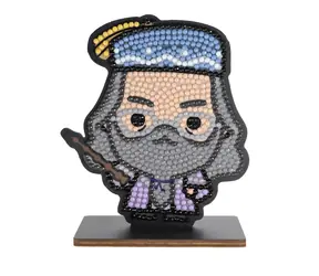 CRYSTAL ART Figurka Dumbledore / Malowanie diamentowe / Ze stojakiem / 11 cm