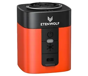 Etenwolf AIR 3 pomarańczowy / Pompka elektryczna / 2600 mAh / Latarka LED 600 lm / ciśnienie 4,5 kPa / USB-C