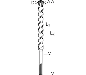 Wiertło BOSCH SDS-max-4 12 mm / Wiertło udarowe / 12 x 400 x 540 mm / 4 krawędzie tnące / węglik spiekany
