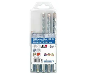 Alpen-Maykestag F4 MB5 SDS+ / Zestaw wierteł do betonu i muru / 5-6x110 mm / 6-8-10x160 mm