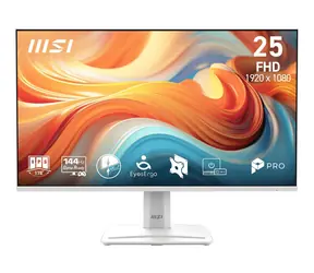 24,5" MSI Pro MP251W E14A biały / Monitor / IPS / FHD / 144 Hz / 1 ms / VESA