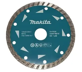 Tarcza diamentowa do cięcia betonu Makita 125 mm (D-41632) / Tarcza tnąca / O 125x22,2 mm / cięcie na sucho