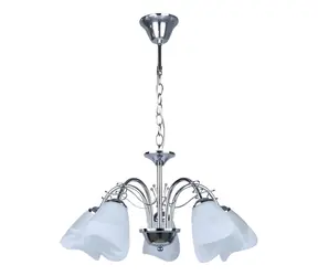 CAMELOT chromowana lampa wisząca prezentowa / 5x E14 / maks. 60W / bez żarówki / 53 cm / IP20