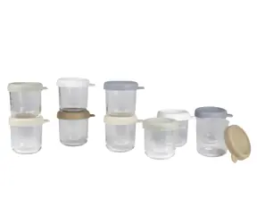 Kubki do żywności Beaba Glass 10 x 250 ml Naturalne / Kubki do żywności / szkło / -20 °C do +80 °C