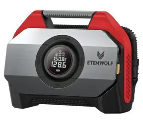 Etenwolf S6 czerwony / Kompresor powietrza zasilany bateryjnie / 11,03 bar / 19 200 mAh / 42 l/min / USB-C