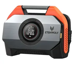 Etenwolf S6 pomarańczowy / Kompresor powietrza zasilany bateryjnie / 11,03 bar / 19 200 mAh / 42 l/min / USB-C